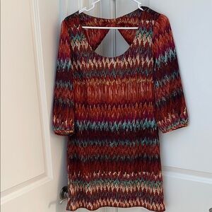 Multicolor Patterned Women's Dress